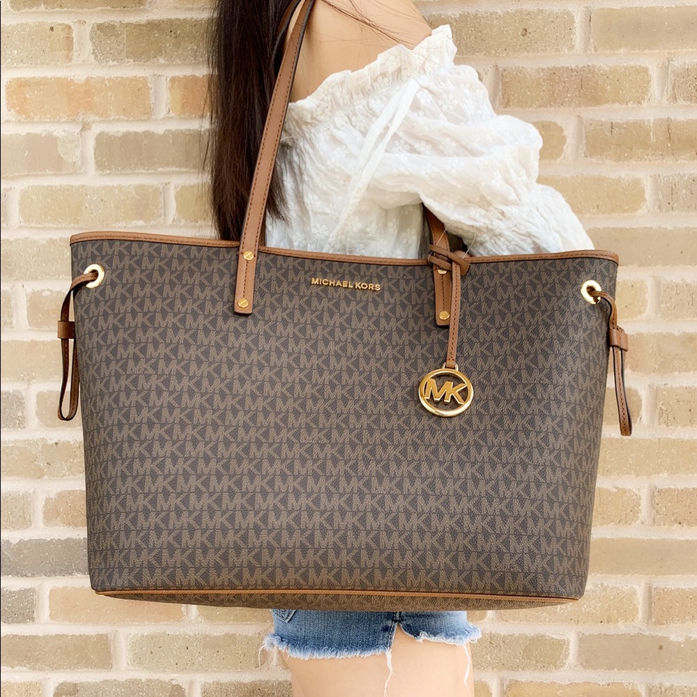 ๐ ๐- Michael Kors Large Tote Brown MK - Picture 2 of 4